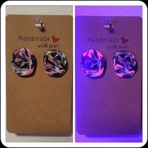 "Ugly Sweater" UV Reactive Handmade Earrings